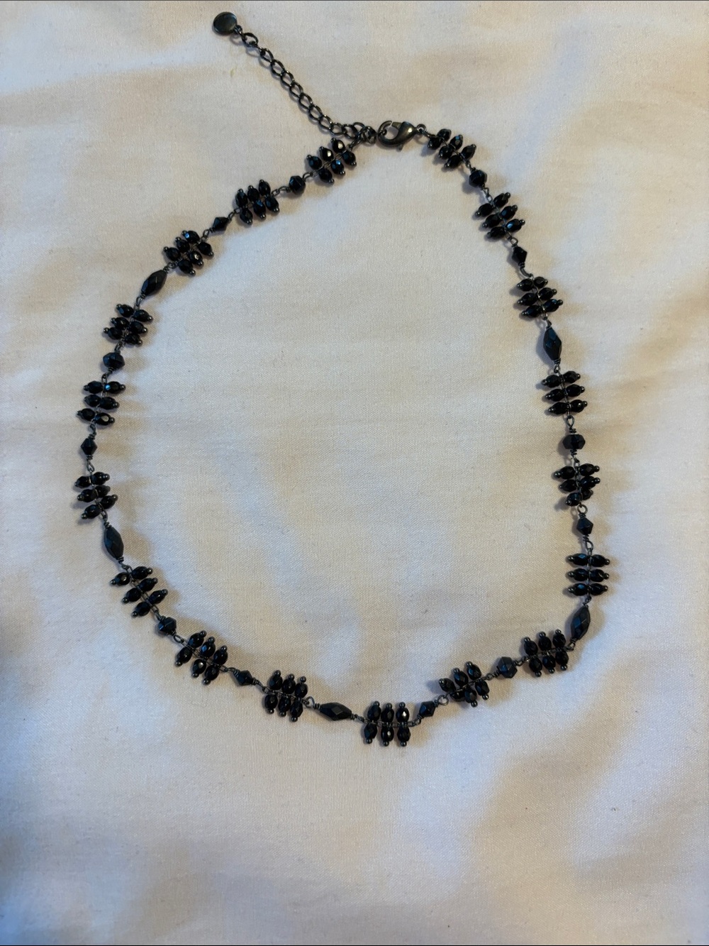 belk Black Cluster Beaded Women's Necklace